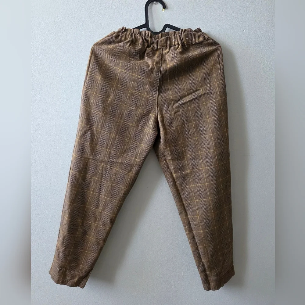 Uniqlo Brown Checkered Women's Trousers - Picture 3 of 5